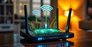 Un router moderno transmite señales inalámbricas
