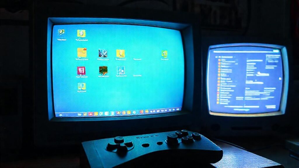 Interfaz retro vibrante y atractiva