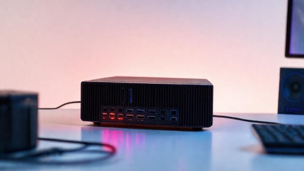 PC minimalista con diseño llamativo y colores