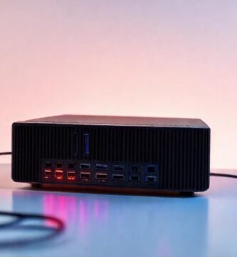 PC minimalista con diseño llamativo y colores