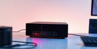 PC minimalista con diseño llamativo y colores