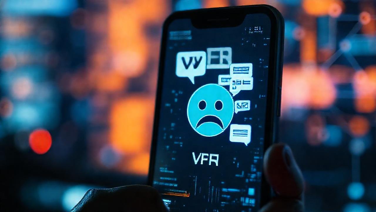 Ansiedad tecnológica en una pantalla digital