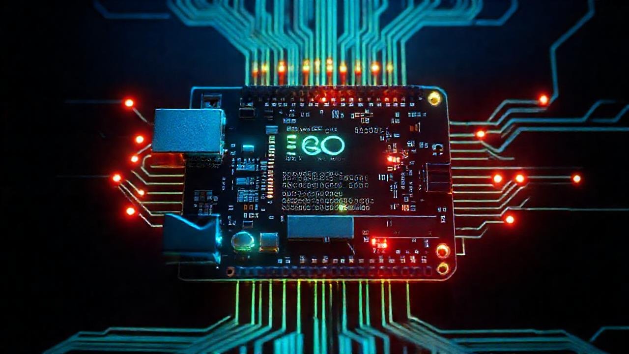 Arduino futurista ilumina datos digitales