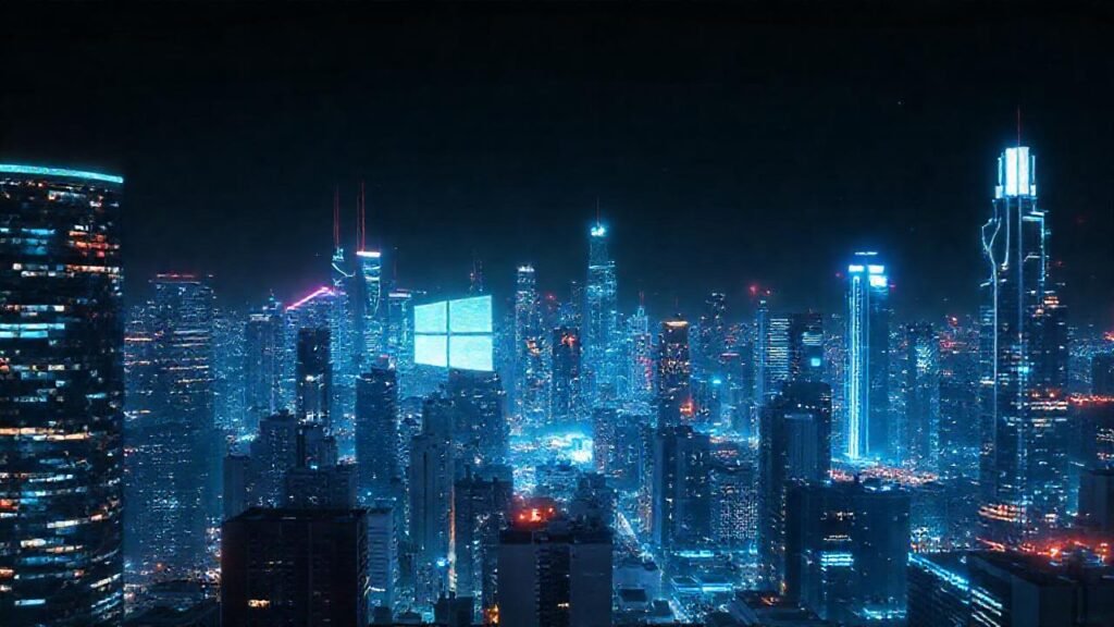 Ciudad futurista digital