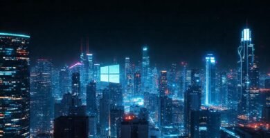 Ciudad futurista digital