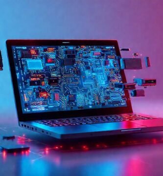 Una laptop futurista