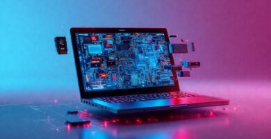 Una laptop futurista