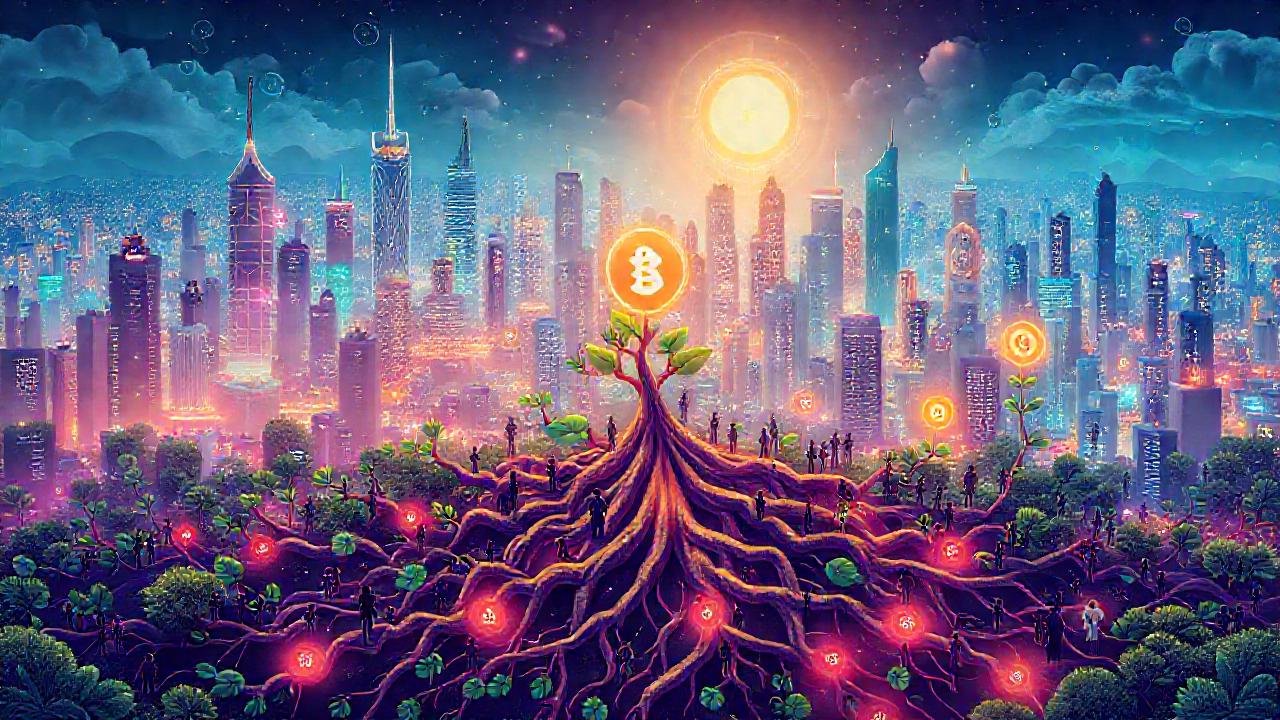 Ciudad futurista: armonía digital y vitalidad