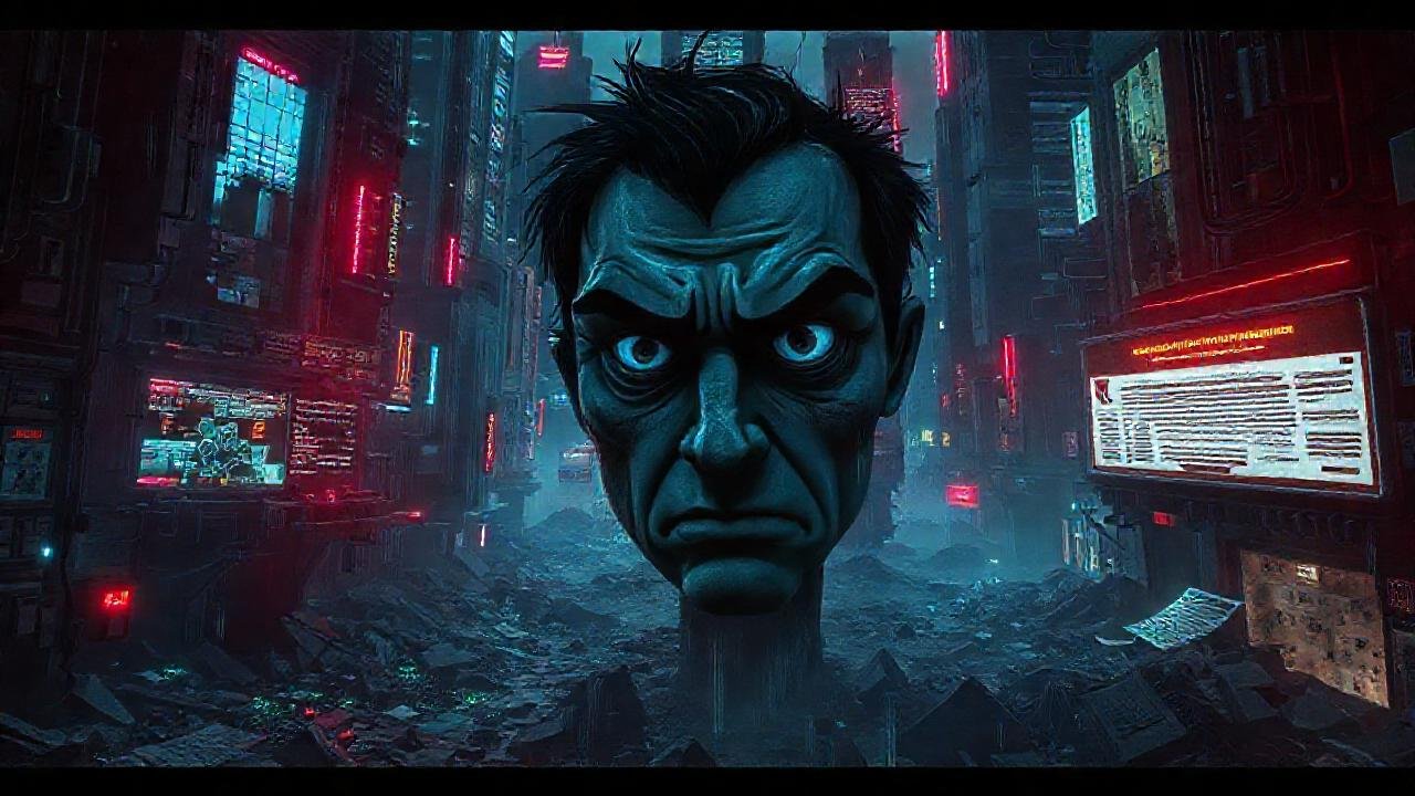 Ciudad cyberpunk ruinosa, datos y advertencias