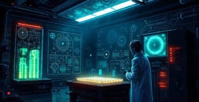 Laboratorio futurista de baterías