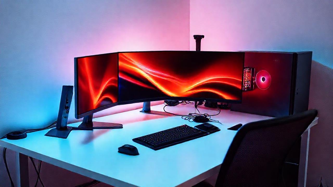 Escritorio tecnológico minimalista y profesional