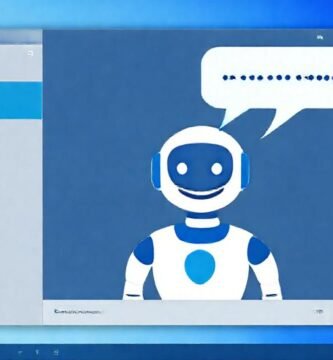 Interfaz moderna de asistente digital azul