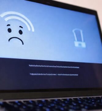 La laptop muestra un error frustrante