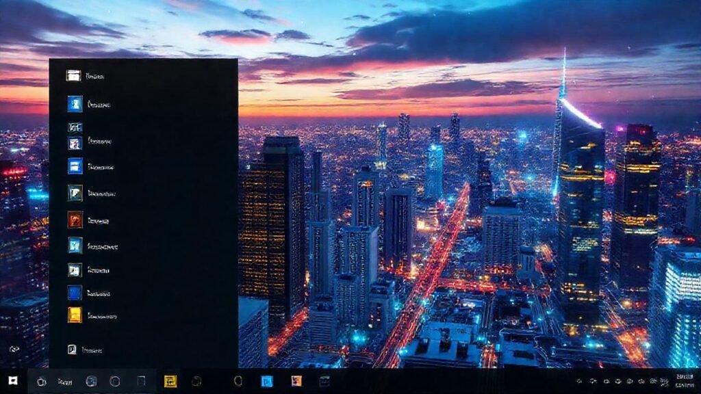 Windows 10: interfaz digital futurista y limpia