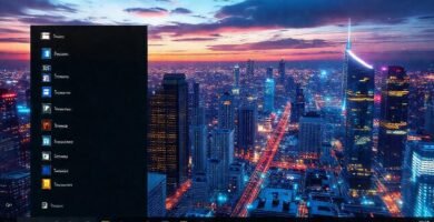 Windows 10: interfaz digital futurista y limpia