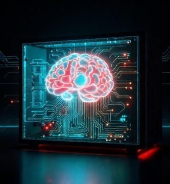 PC futurista: elegancia tecnológica y datos