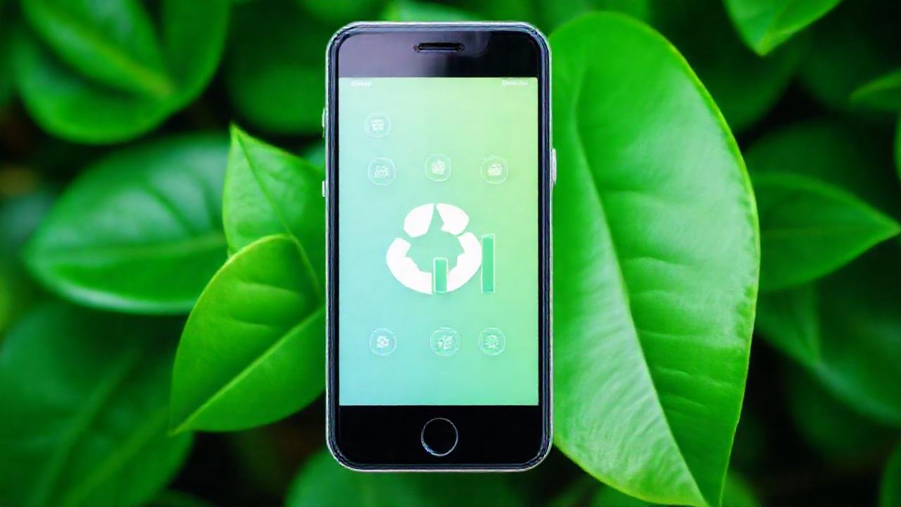 Una app ecológica muestra gráficos verdes