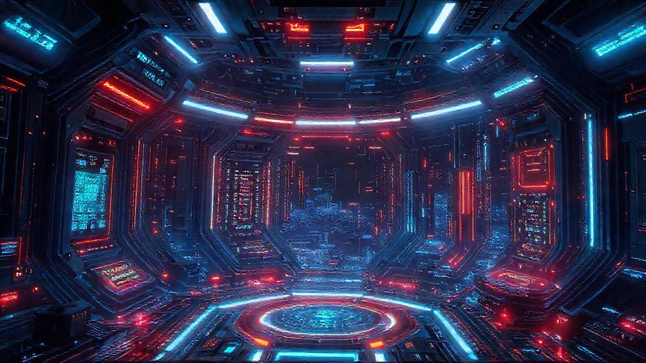 Android futurista: interfaz digital y luminosa